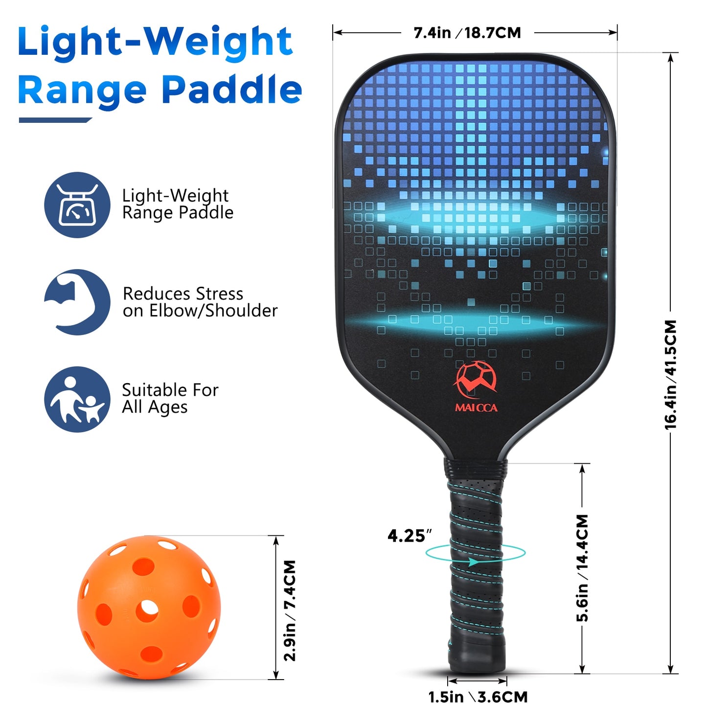 The Zen Champion Pickleball Paddle Set Specifications 