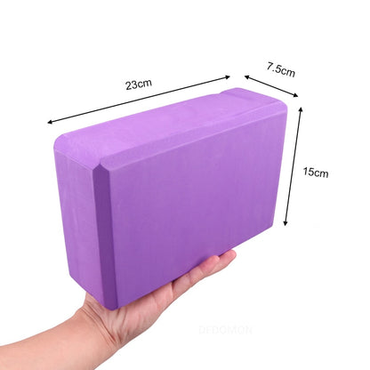 The Zen Pillow Lab - Yoga Foam Support Block size dimensions.