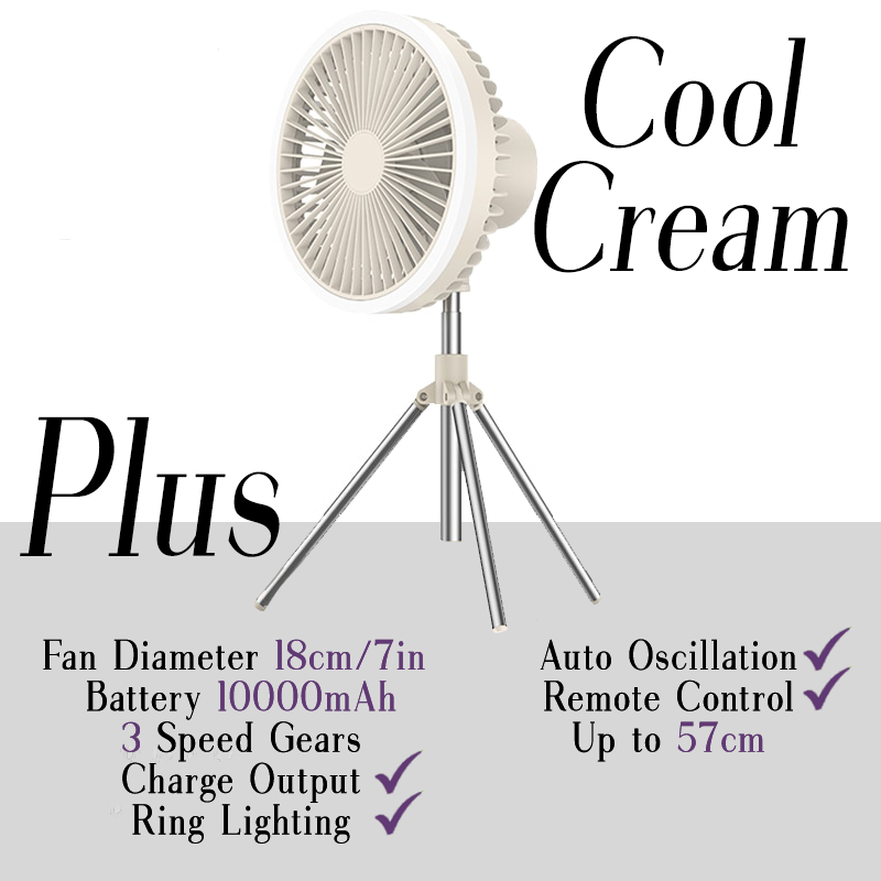 The Zen Pillow Lab - Zen Air Cool Flow Fan Plus version in Cool Cream