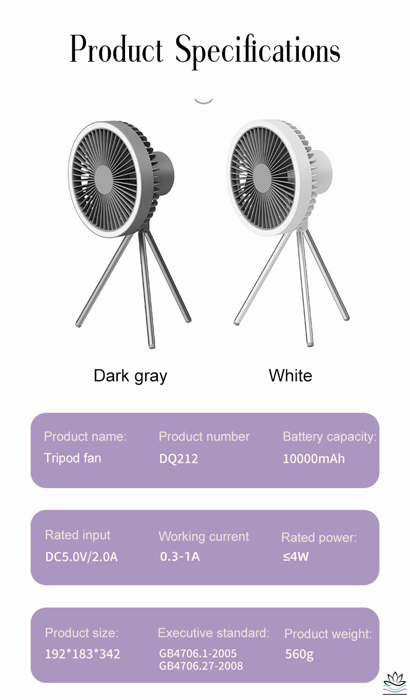 The Zen Pillow Lab - Zen Air Cool Flow Fan Product specs