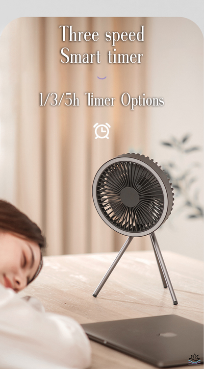 The Zen Pillow Lab - Zen Air Cool Flow Fan has a 3 speed smart timer.