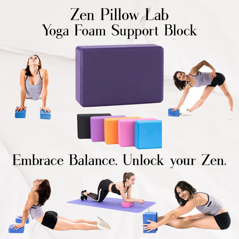 Introducing the Zen Pillow Lab - Yoga Foam Support Block. Embrace Balance. Unlock Your Zen.