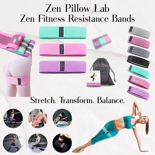 Introducing the Zen Pillow Lab - Zen Fitness Resistance Bands - Stretch, Transform, Balance.