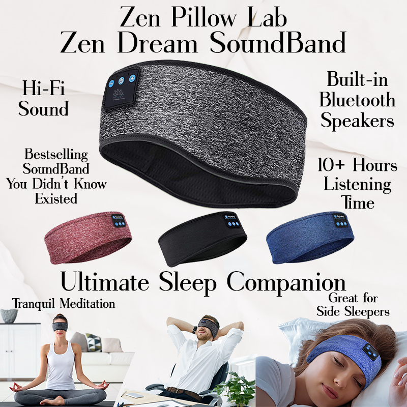 The Zen Pillow Lab Zen Dream SoundBand Ultimate Sleep Companion Bluetooth