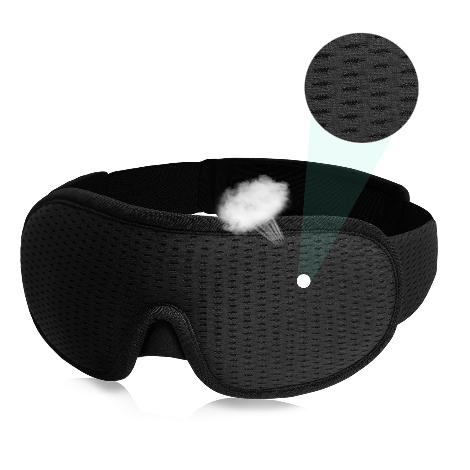 Breathable 3D Sleep Mask in Black