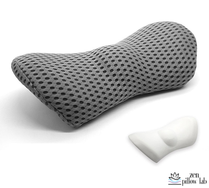 The 4D Lumbar Pillow Featured in Grey